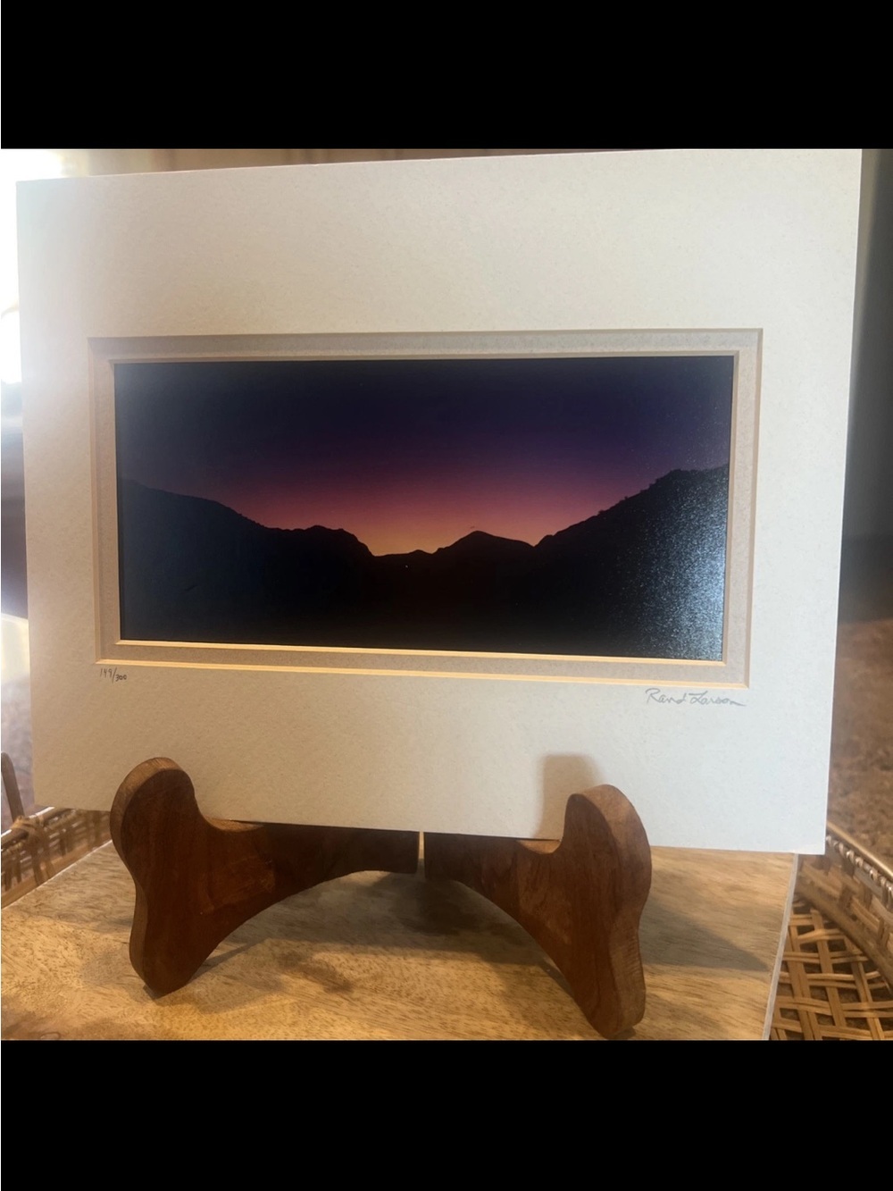 Rand Larson Signed Limited Edition Photo Desert Silhouette 149/300 Edition